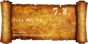 Tuli Márk névjegykártya